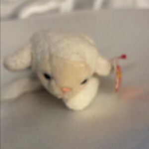 Ty Cream and White Lamb Plush Toy